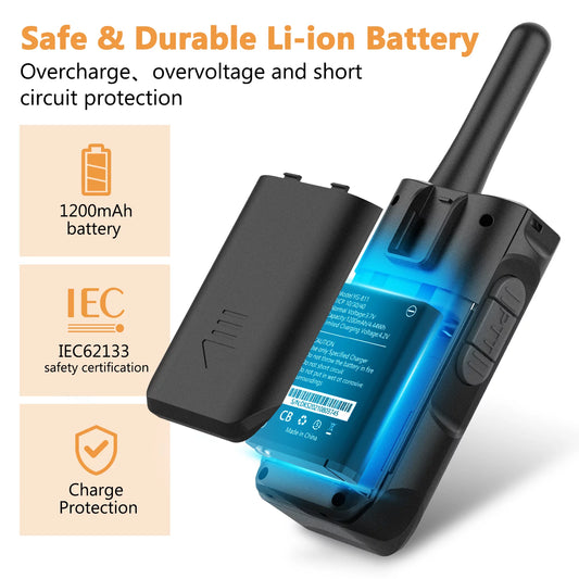 Walkie Talkie, Walkie Talkies for Adults, 22 Channel Rechargeable Two-Way Radio(4 Pack)