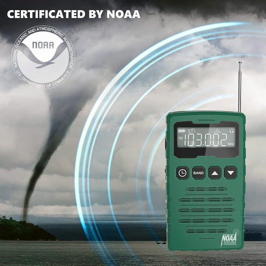 AM FM Radios Pocket Portable with Best Reception Sound, Digital Transistor Radio Battery Operated, NOAA Weather Emergency Alert Radio, Handheld Radio for Walkman, Parents, Friends Gift