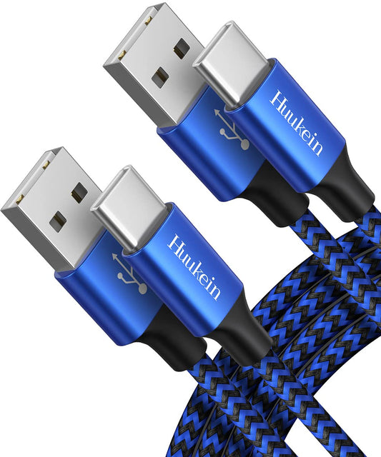 USB C Cable 6.6Ft 2-Pack, 3A USB a to Type C Charging Cable Fast Charger Cord Braided Compatible with Galaxy S21 S20 Ultra S10 S9 plus A10E A21 A51 A52