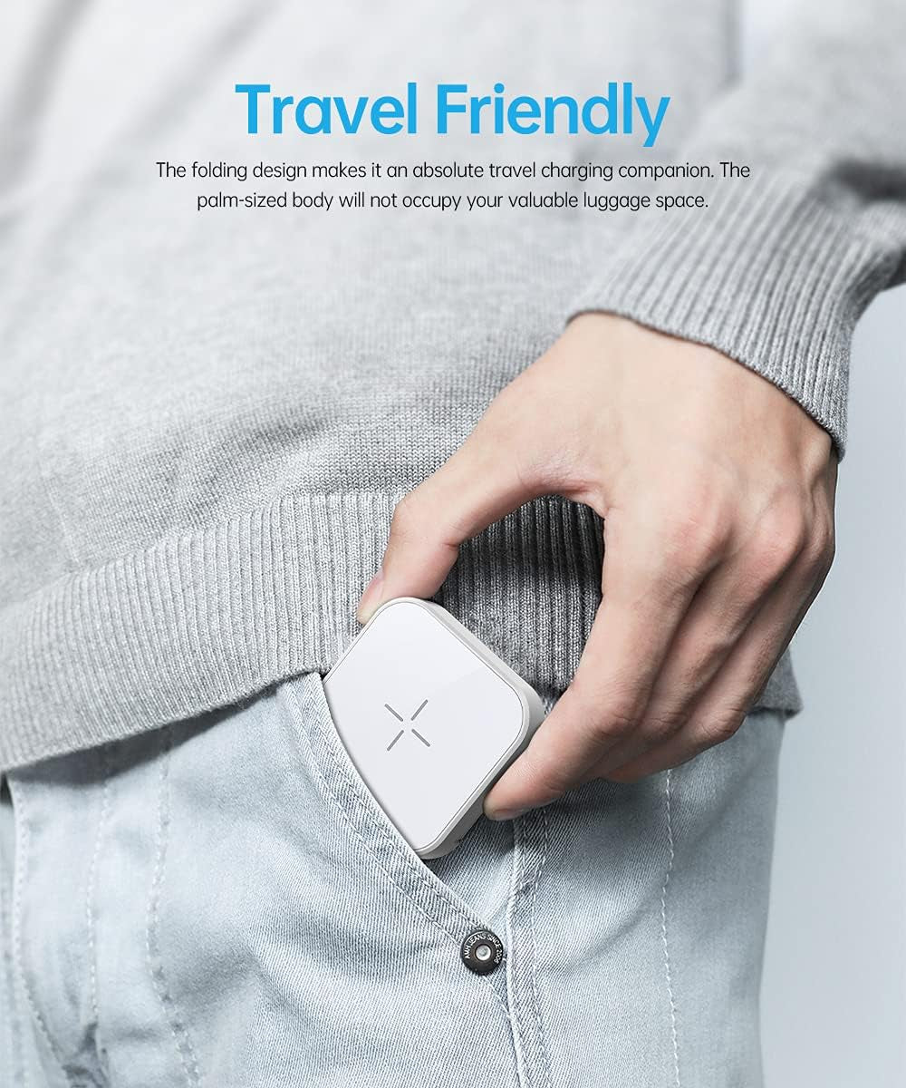 MURCIA 2 in 1 Magnetic Wireless Charger, Folding Dual Fast Magnetic Wireless Charging Station Stand Compatible with Iphone 13/12/ Pro Max/Mini/Apple Watch Se/7/6/5/4/3/2/1