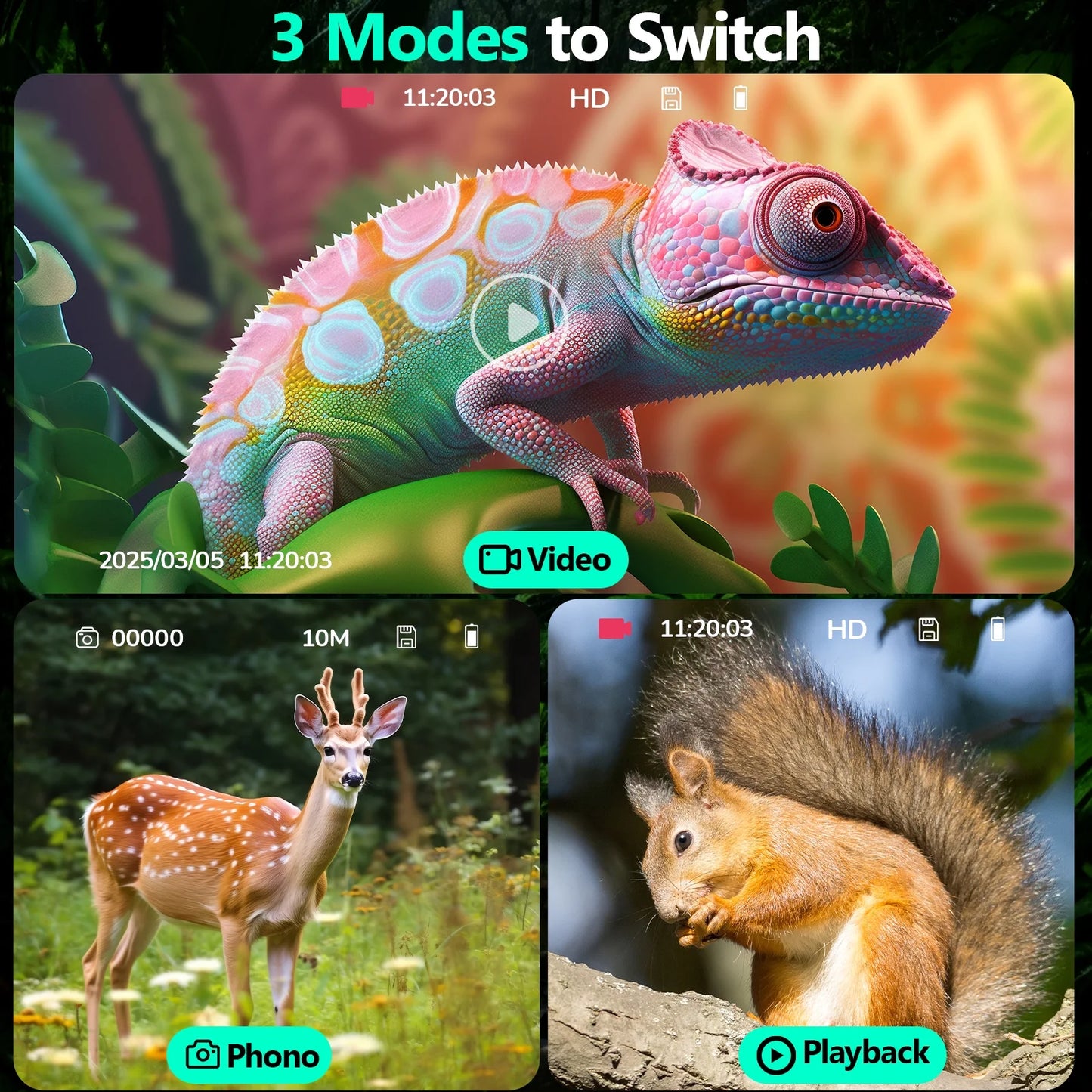 Night Vision Goggles, 10X Digital Night Vision Binoculars, 7 Level Infrared Binoculars, 32GB HD Photo and Video Type-C Rechargeable